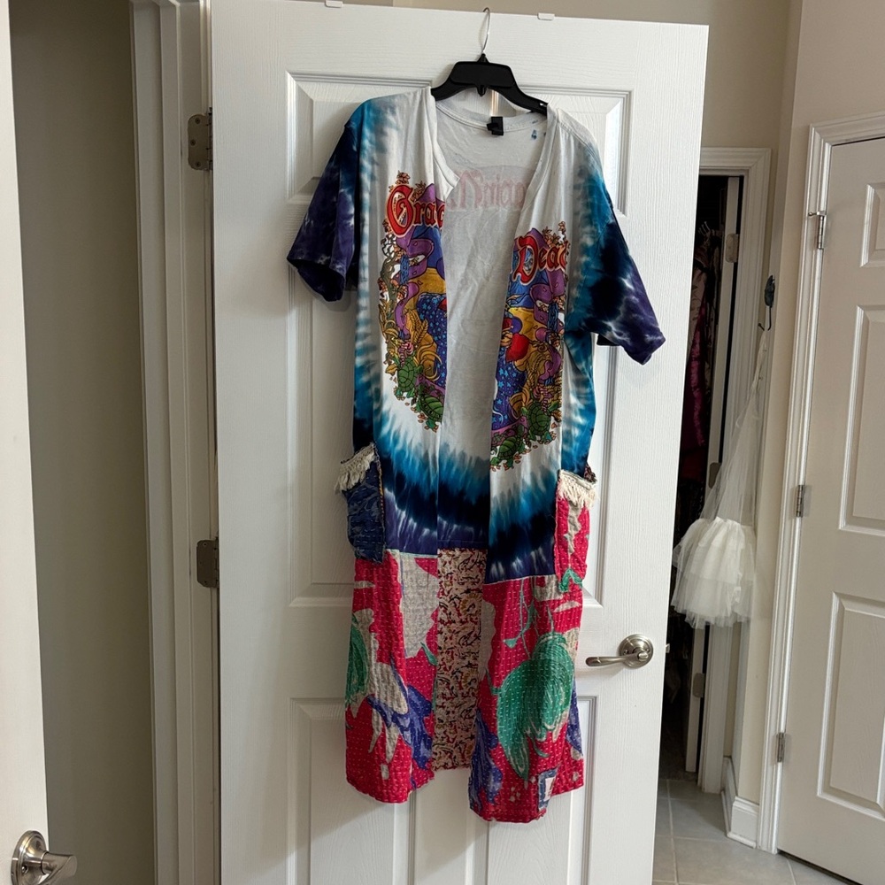 Gildan Multicolor Tie-Dye & Patchwork Tunic - image 1